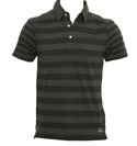 Dark Grey and Black Stripe Polo Shirt