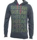 G-Star Grey Hooded Sweatshirt with Coloured Logo