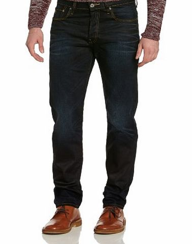 G-Star Mens 3301 Straight Jeans, Hydrite Denim in indigo Aged, W36/L32