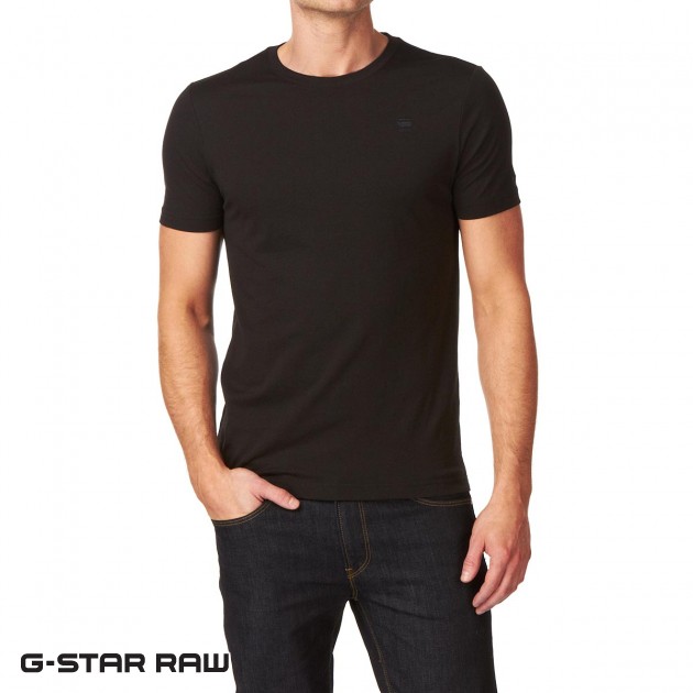 G-Star Mens G-Star Base HTR 2 Pack T-Shirt - Solid Black