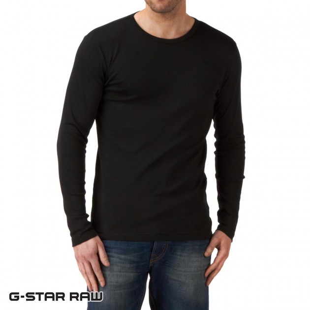 G-Star Mens G-Star Base Long Sleeve T-Shirt - Black