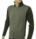 G-Star Mens G-Star Mid Green & Dark Grey Full Zip Cotton Sweater