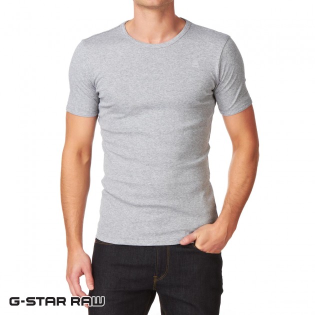 G-Star Mens G-Star Premium Base 2 Pack T-Shirt - Grey