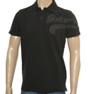 Raw Black Pique Polo Shirt