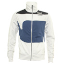 White and Blue Full Zip Tracksuit Top