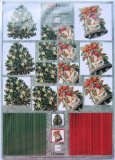 G18 DuoTwists A4 die cut twisted pyramid decoupage sheet - Christmas memories