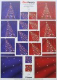 G18 DuoTwists A4 die cut twisted pyramid decoupage sheet - Christmas Trees