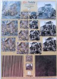 G18 DuoTwists A4 die cut twisted pyramid decoupage sheet - Vintage Tractors