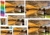 G18 Large Format A4 die cut 3D pyramage pyramid G18 decoupage sheet - In the Dock, boat, harbour - Feelg