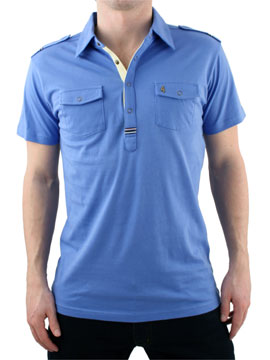 Gabicci Vintage Denim Polo Shirt