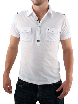 Gabicci Vintage White Polo Shirt