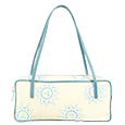 White Sun Leather Baguette Bag