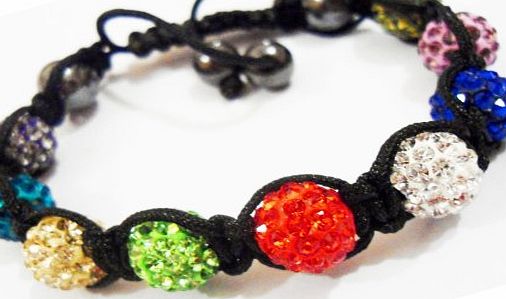 Multi Coloured Unisex Shamballa Bracelet Crystal Disco Ball Friendship Bead Swarovski Crystals Beads Bracelets