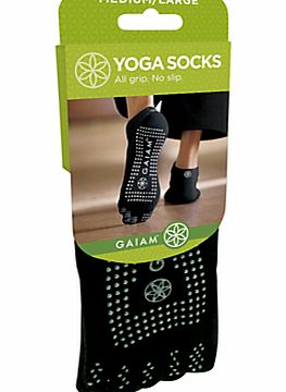 Gaiam All Grip Yoga Socks, Black