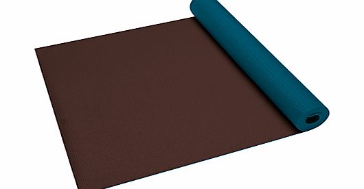 Gaiam Earth and Sky Bi-Colour Yoga Mat, Brown/Sky