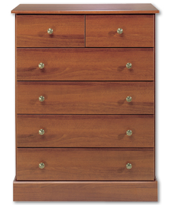 Walnut 4 plus 2 Drawer Chest