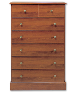 Walnut 5 plus 2 Drawer Chest