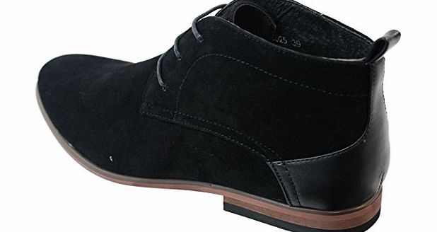 galax Mens Desert Ankle Boots Shoes Smart Casual Real Leather Inner Trim Laced