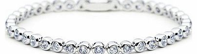 Bracelet with Swarovski Diamond Crystals in Platinum Finish