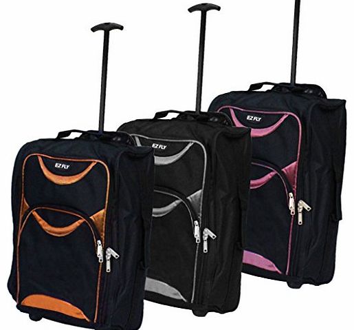 LIGHTWEIGHT SMALL WHEELED HAND LUGGAGE TROLLEY CABIN FLIGHT BAG SUITCASE