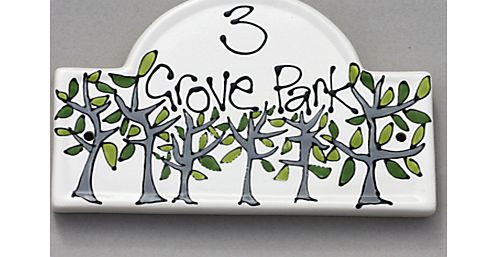 Gallery Thea Personalised House Plaque, Trees