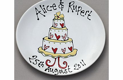 Gallery Thea Personalised Wedding Plate, Wedding