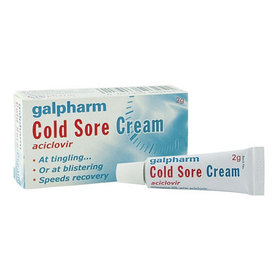 Galpharm Cold Sore Cream is for the topical treatment of cold sores of lips and face.