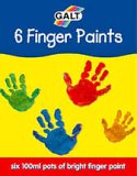 Galt 6 Finger Paints - Washable