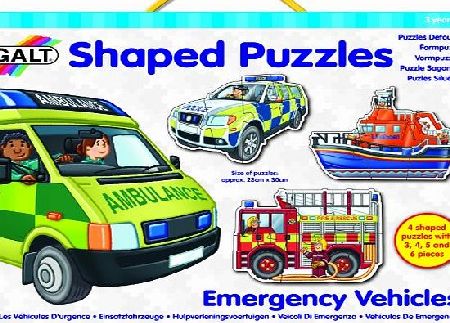 Galt America Galt Toys Shaped Puzzle Emergency Vehicles