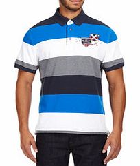 Galvanni Ludwik striped cotton polo shirt