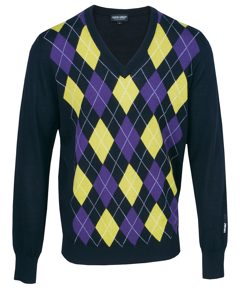 Galvin Green Cayman Sweater Black/Plum/Lemon