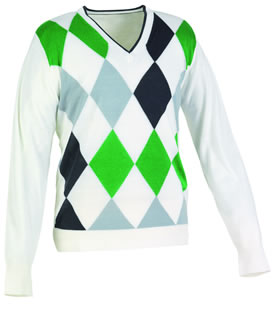 galvin green Chase Pullover White/Green/Aluminium