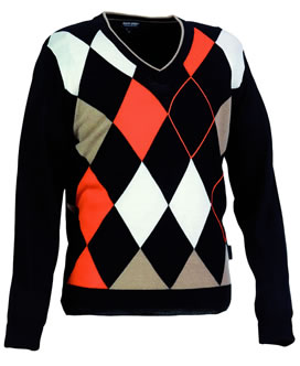 galvin green In Season 09 Carlton Sweater Black/Porcini/White/Lava
