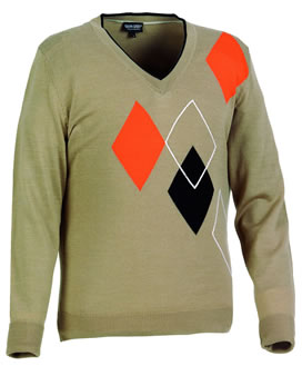 galvin green In Season 09 Casper Sweater Porcini/Lava/Black/White