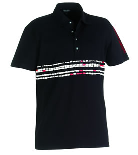Jaxon Polo Shirt Black/White/Chilli Red