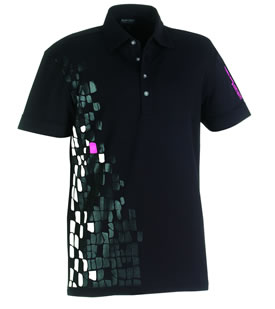 galvin green Jett Polo Shirt Black/White/Hot Pink