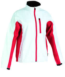 Ladies Angel Paclite Jacket White/Chilli Red