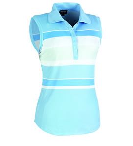 Galvin Green Ladies Joni Shirt Crystal Blue/White