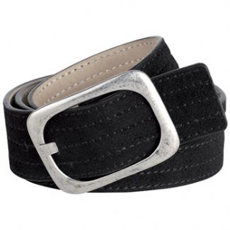 WADE ADJUSTABLE LENGTH SUADE BELT Black