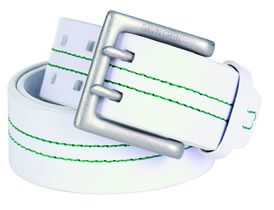 galvin green Wilson Leather Belt White/Green