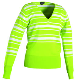 galvin green Womens Cora Pullover Bright Green/White