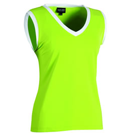 galvin green Womens Jayda Tank Top Bright Green/White