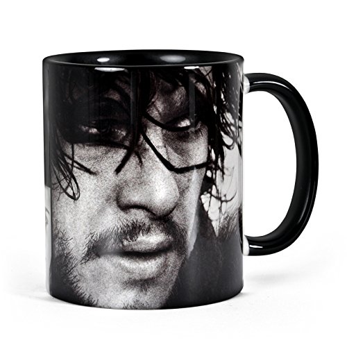- Jon Snow mug - Dark Line - From the HBO series - 300ml Ceramic - Black