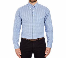 Blue and white gingham pure cotton shirt