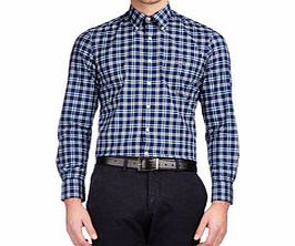 Gant Blue and white long-sleeved cotton shirt