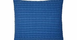 Gant Blue cotton cable knit cushion