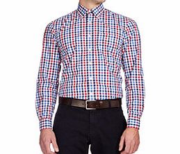 Gant Blue, white and red gingham cotton shirt