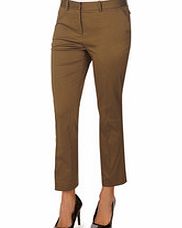 Gant Brown cotton blend straight-leg trousers