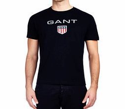 Gant Marine blue cotton logo T-shirt
