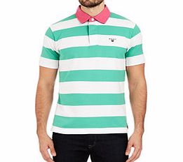 Gant Mint green and white striped polo shirt